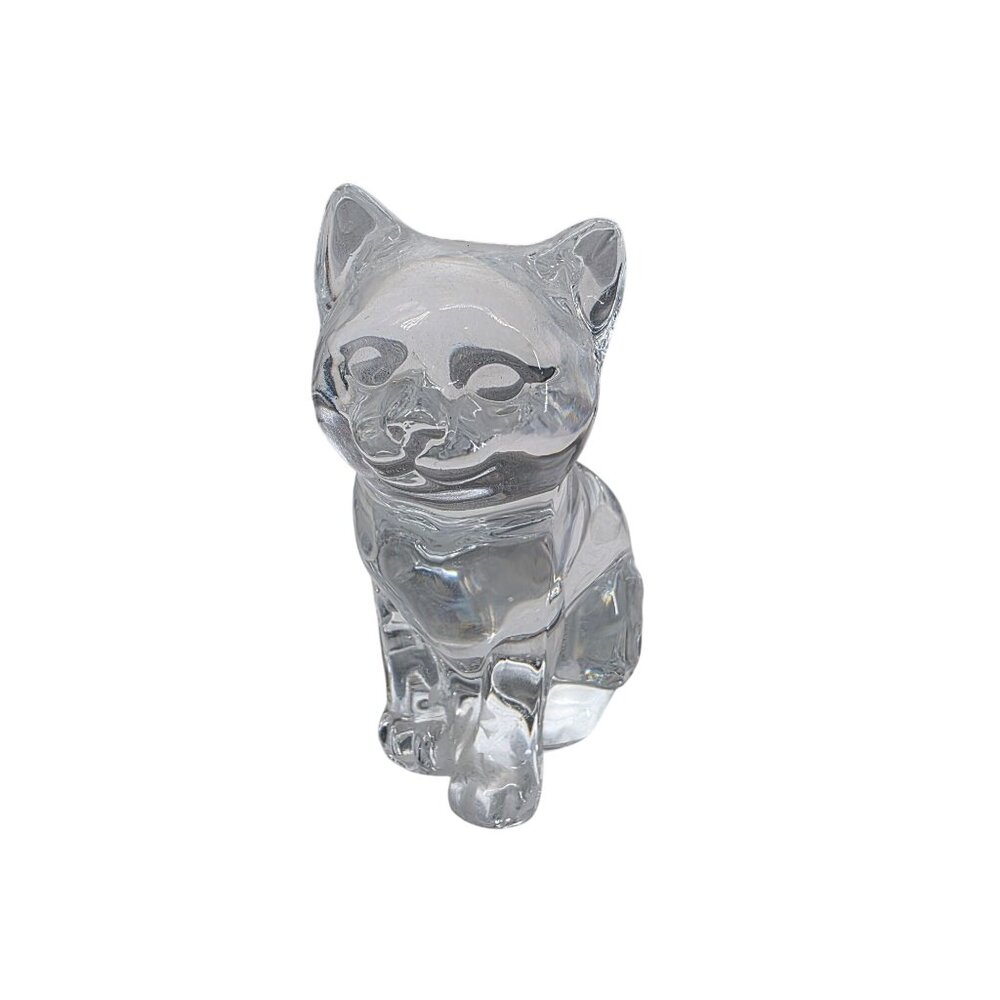Crystal Glass‎ Cat Figurine Ornament